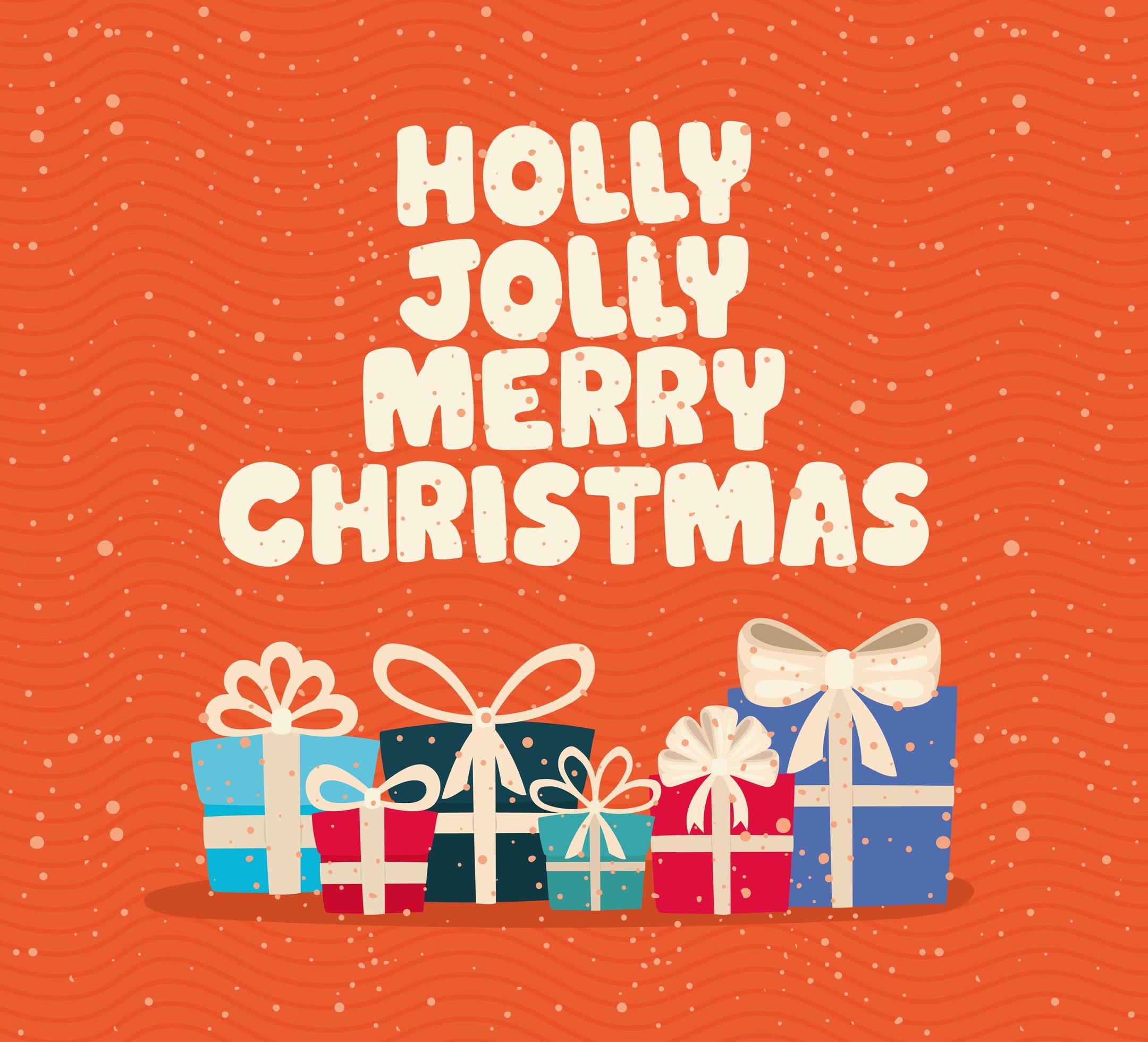 holly jolly christmas illustration 5969041 Vector Art at Vecteezy