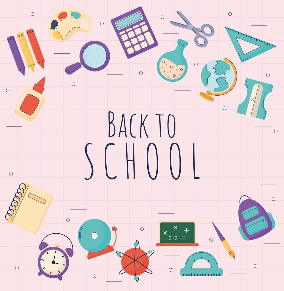 great back to school card vector