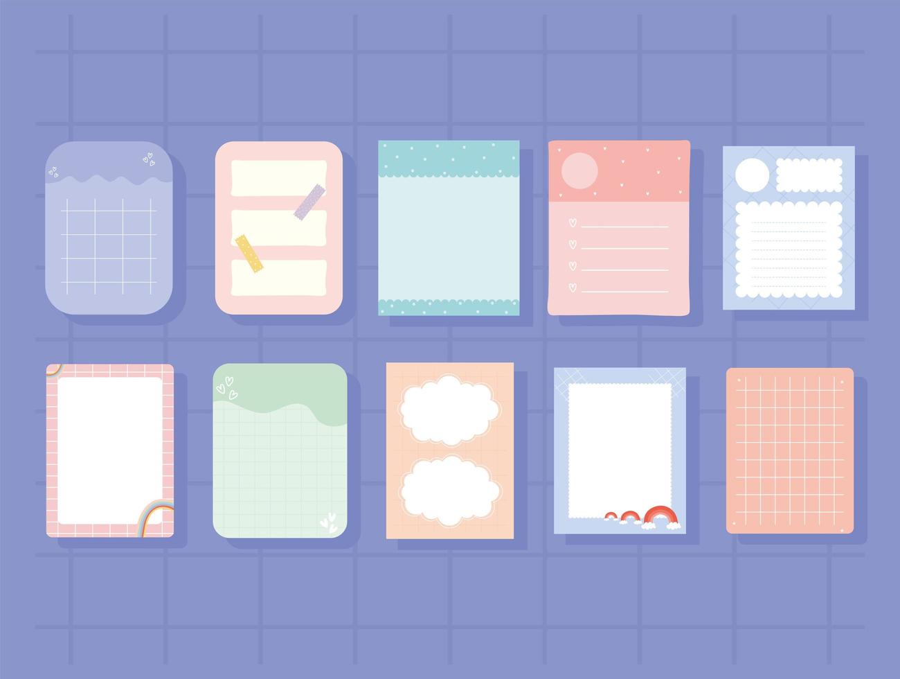 ten daily planners vector