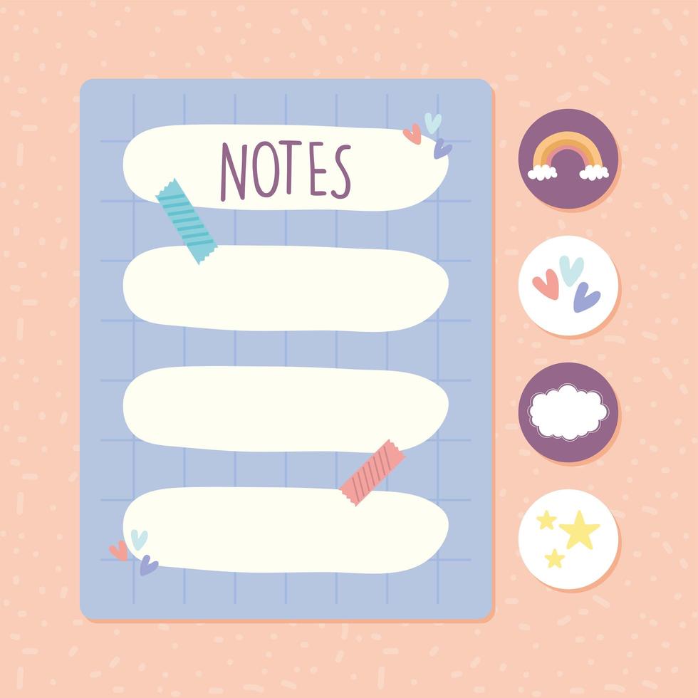 daily planner card vector