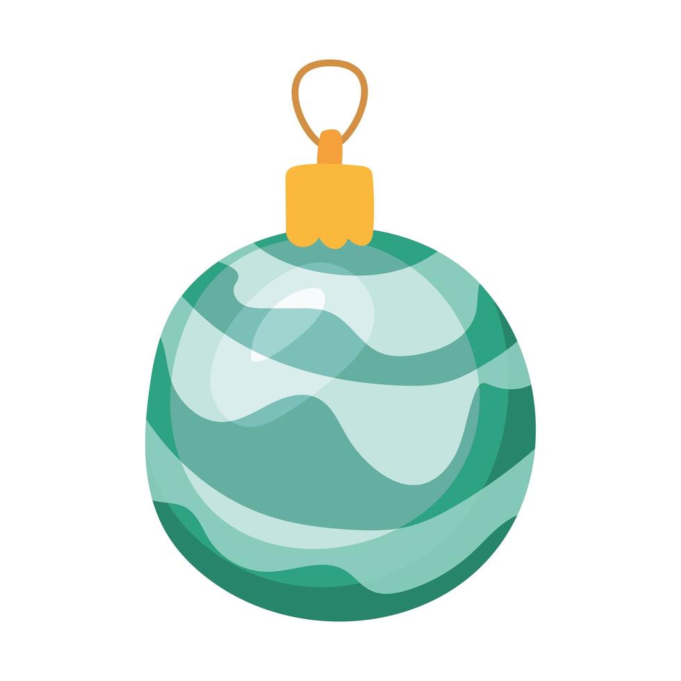 green xmas ball design vector