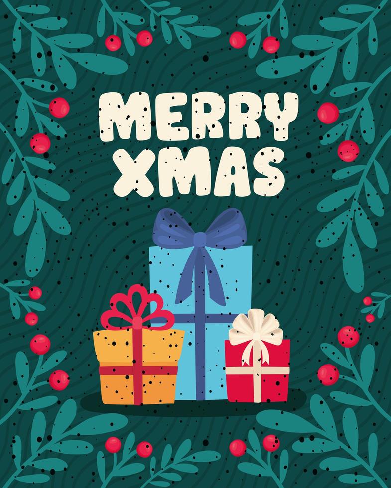 merry xmas frame vector