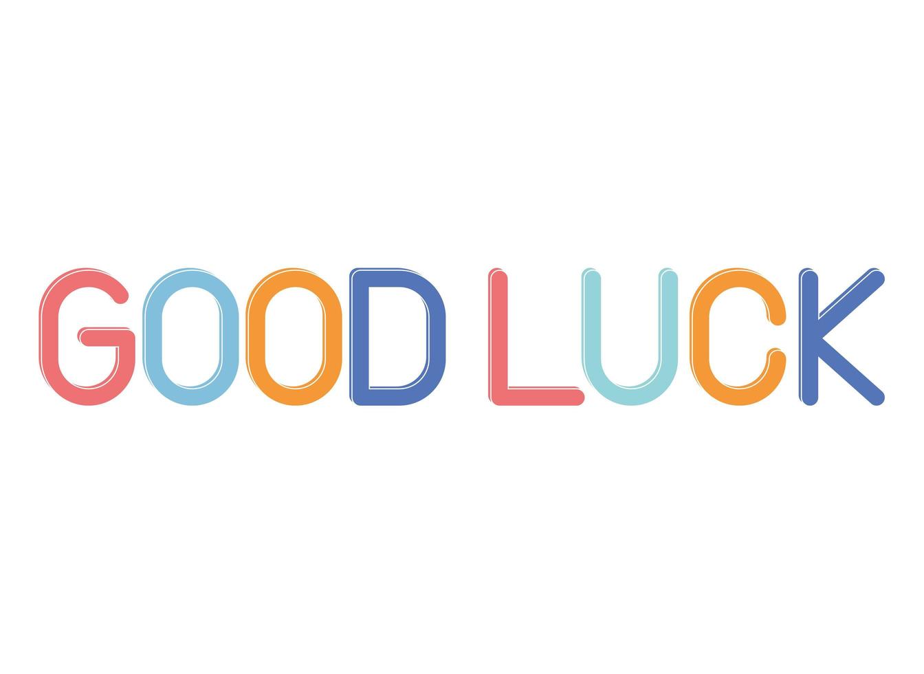 good luck words vector