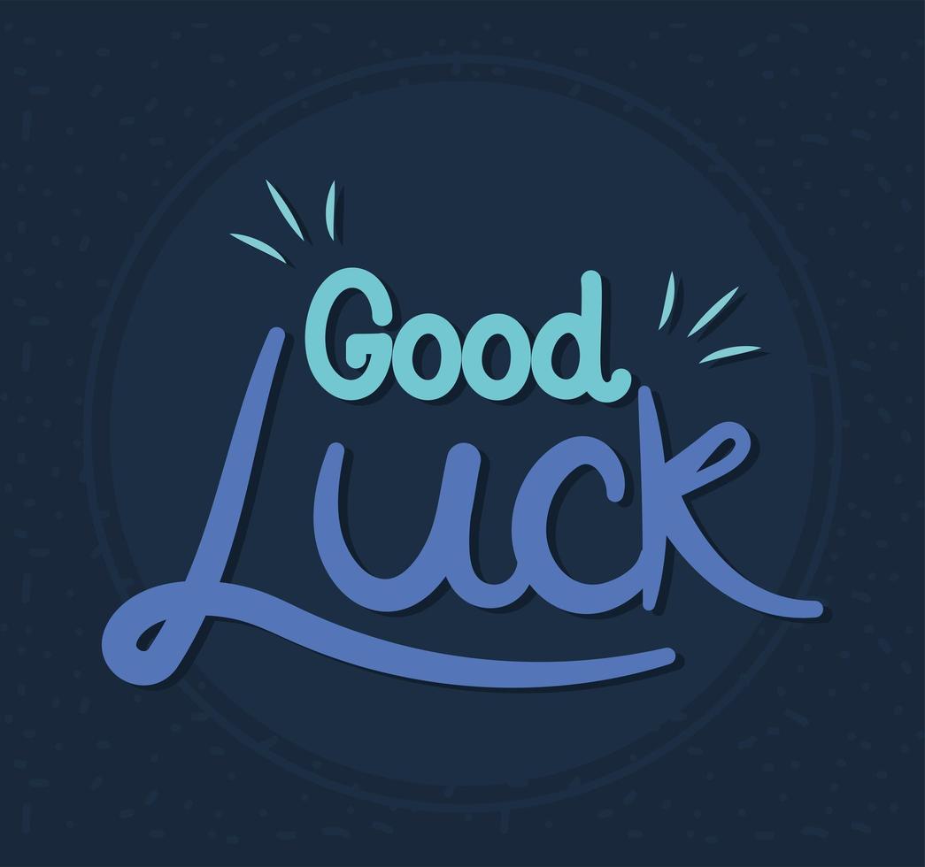 good luck design vector