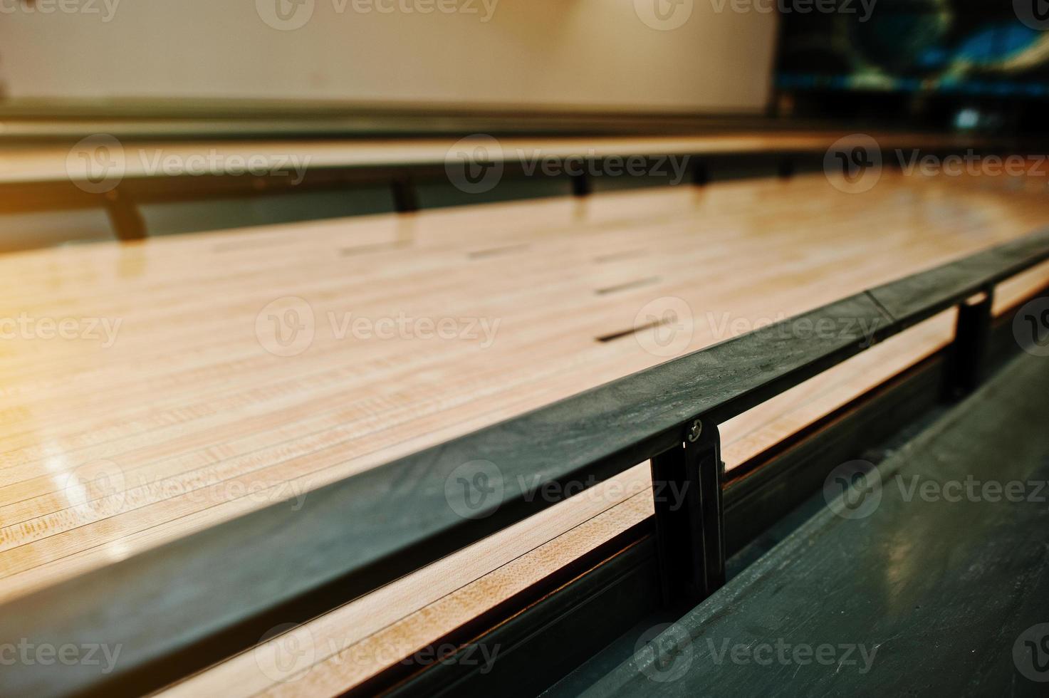 Kids bumpers at bowling lane photo
