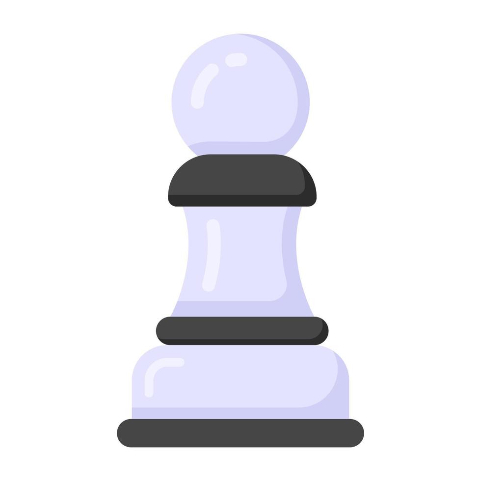 diseño vectorial de estilo plano de moda de peón de ajedrez vector