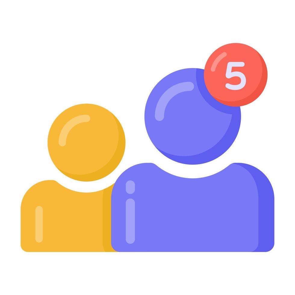 Girls with plus denoting flat icon of add friend vector