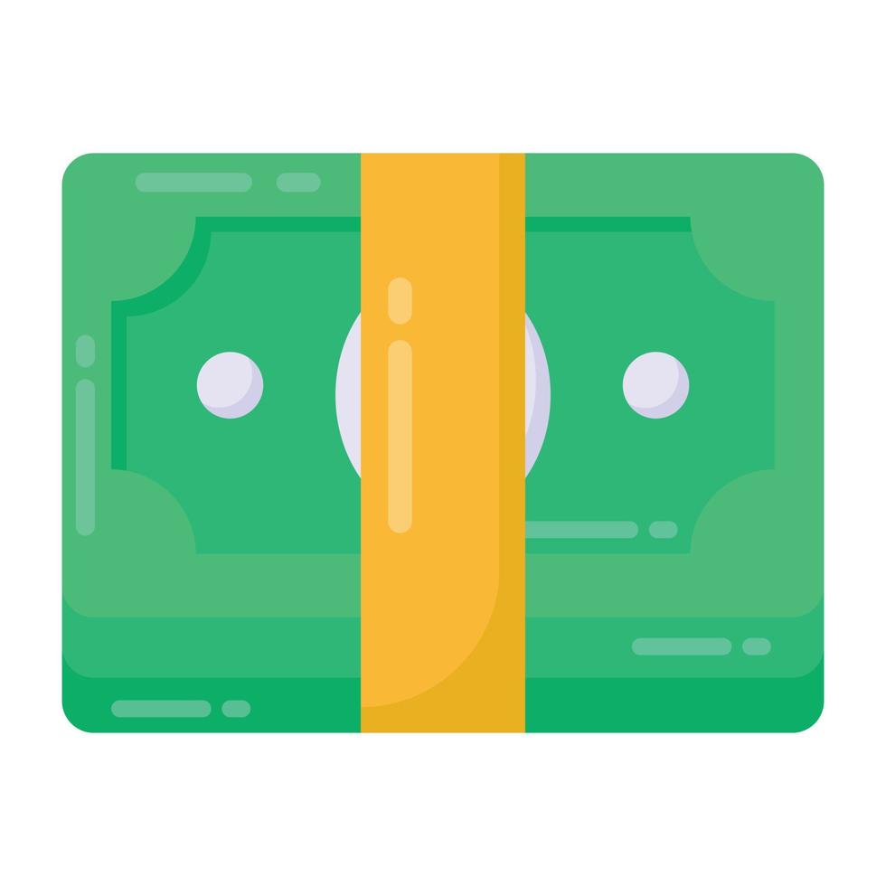 pila de dinero en icono de estilo plano, vector editable