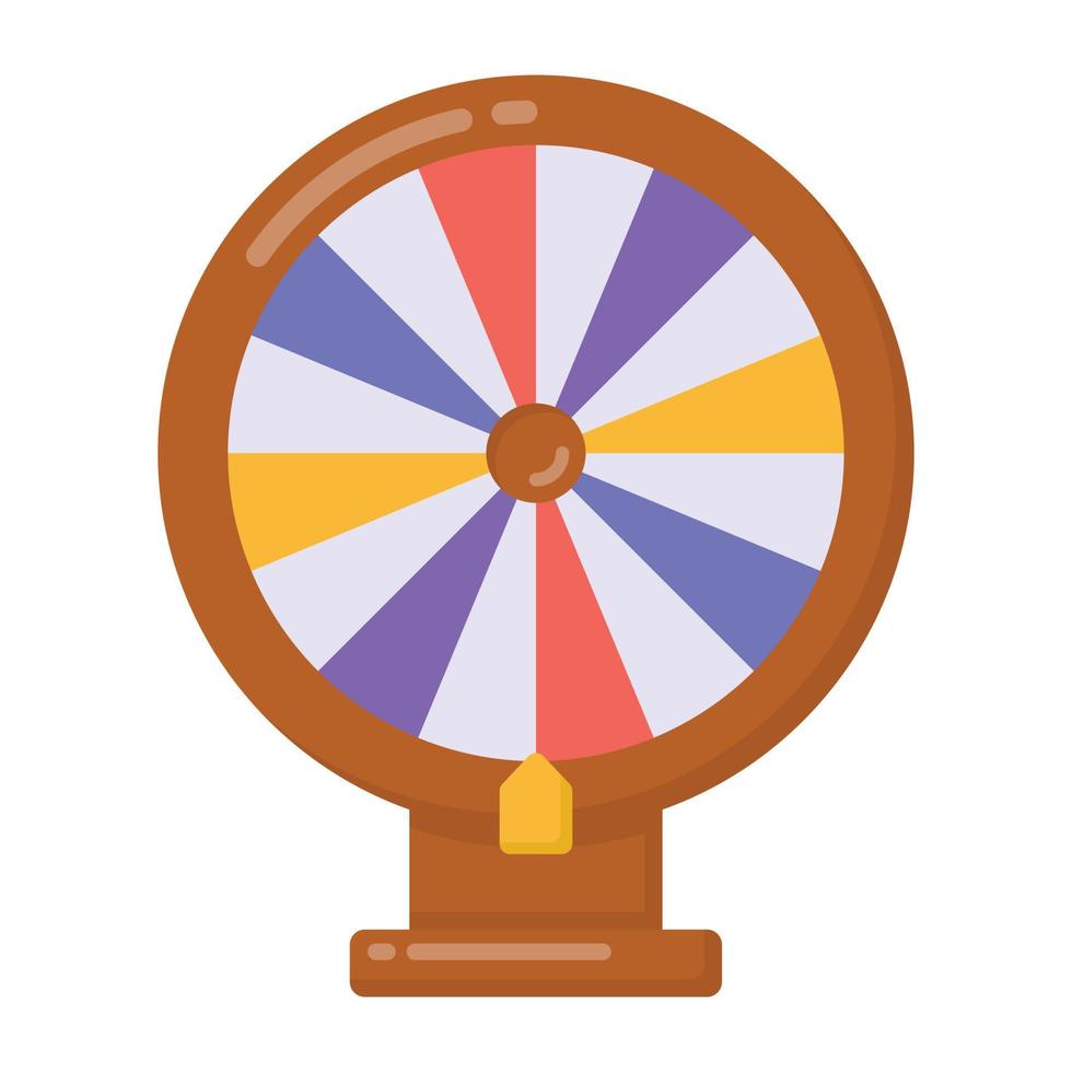 icono plano de rueda de casino, vector editable