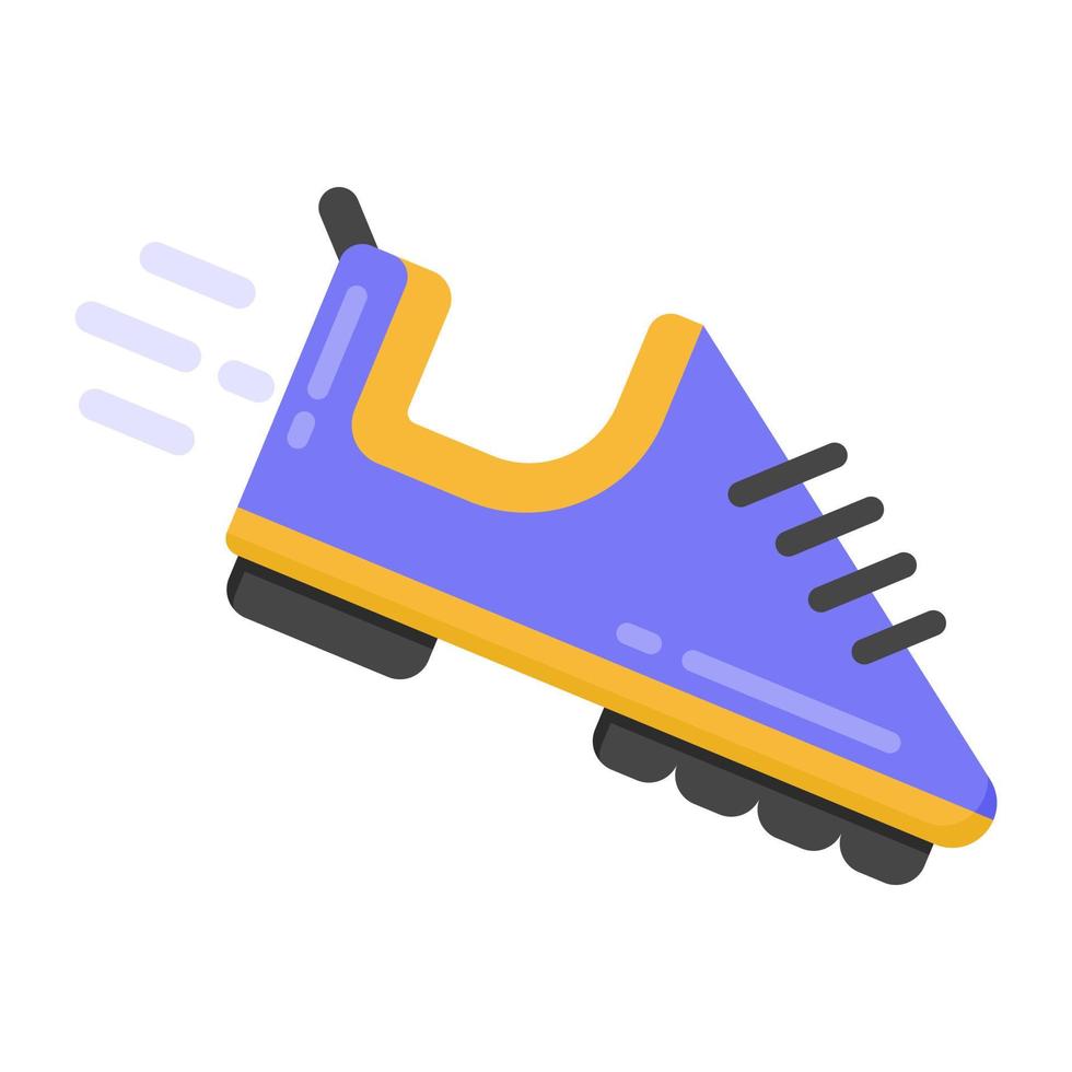 calzado para correr, icono plano de calzado deportivo vector