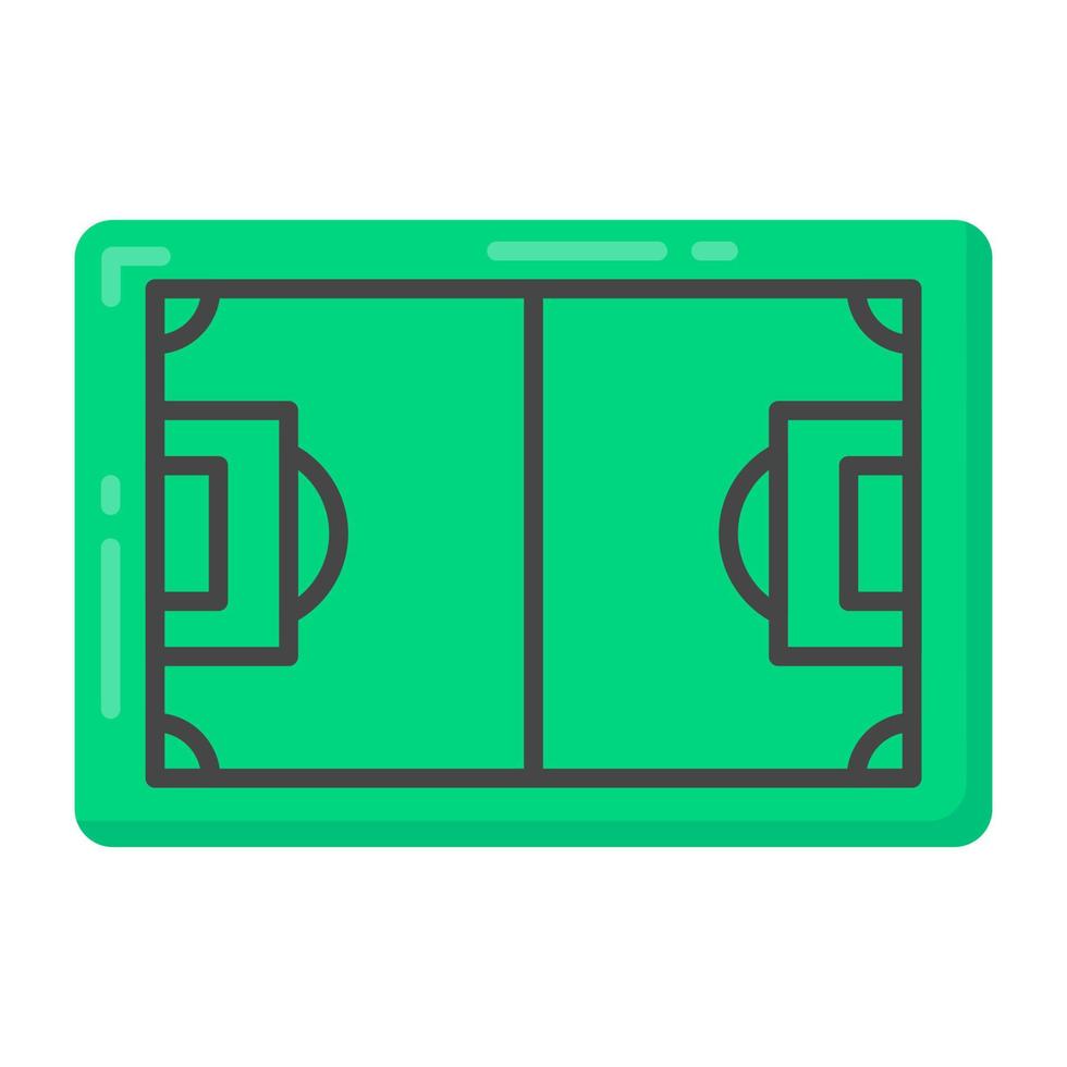 A football pitch icon in flat editable design vector