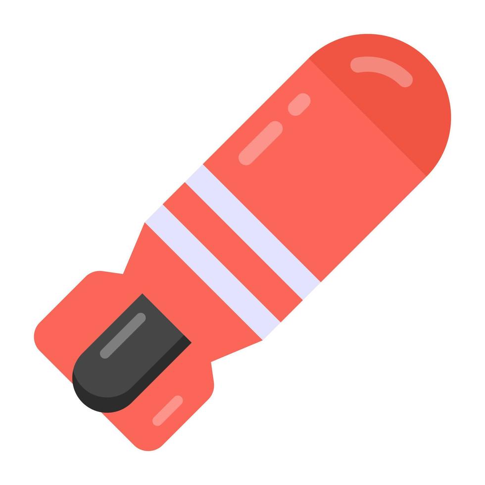 A military missile flat icon vector