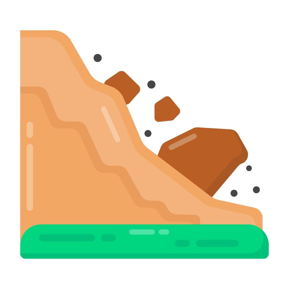 A trendy design icon of landslide vector