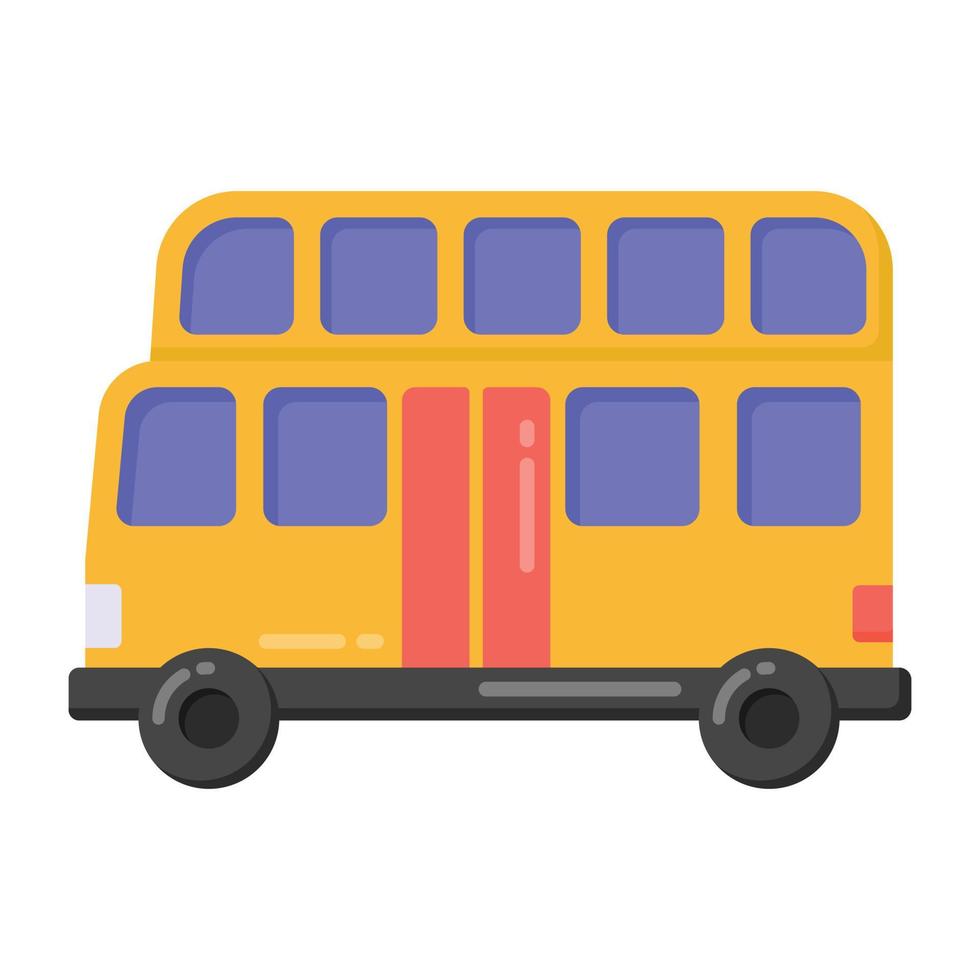 Bus icon in flat style best for transport websites vector