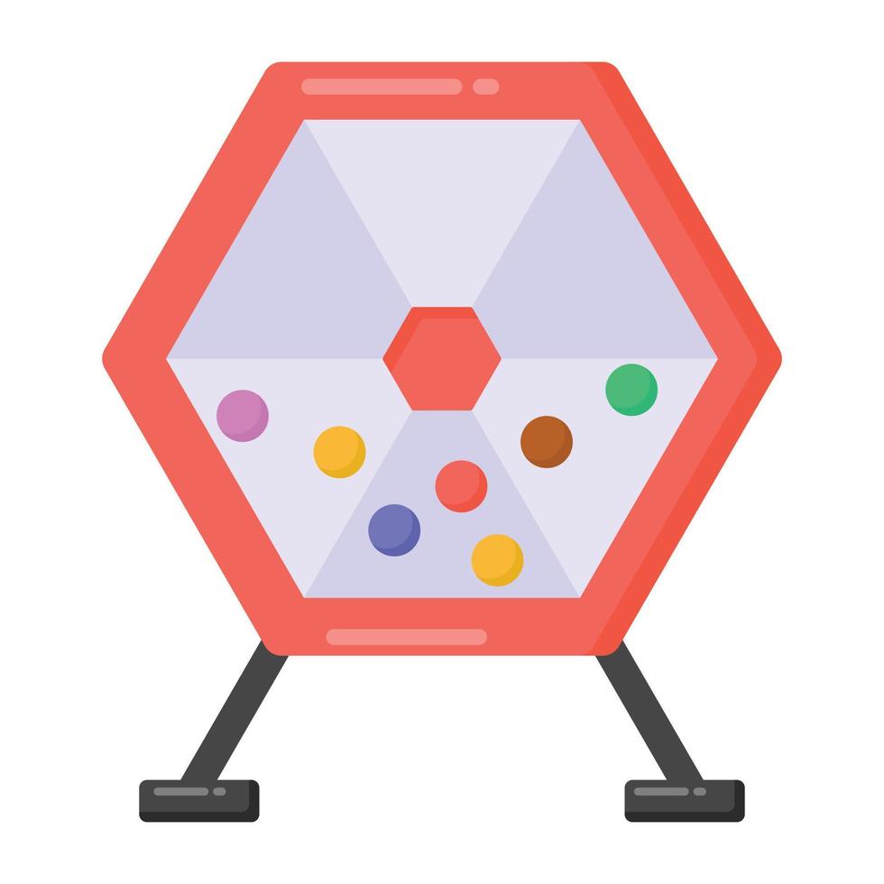 icono plano de rueda de casino, vector editable