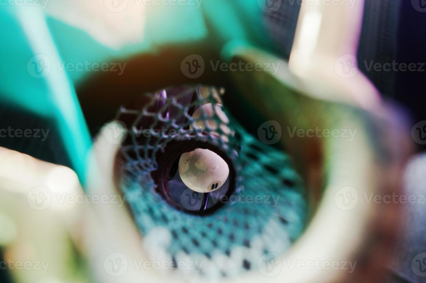 Pool billiards ball in the hole photo