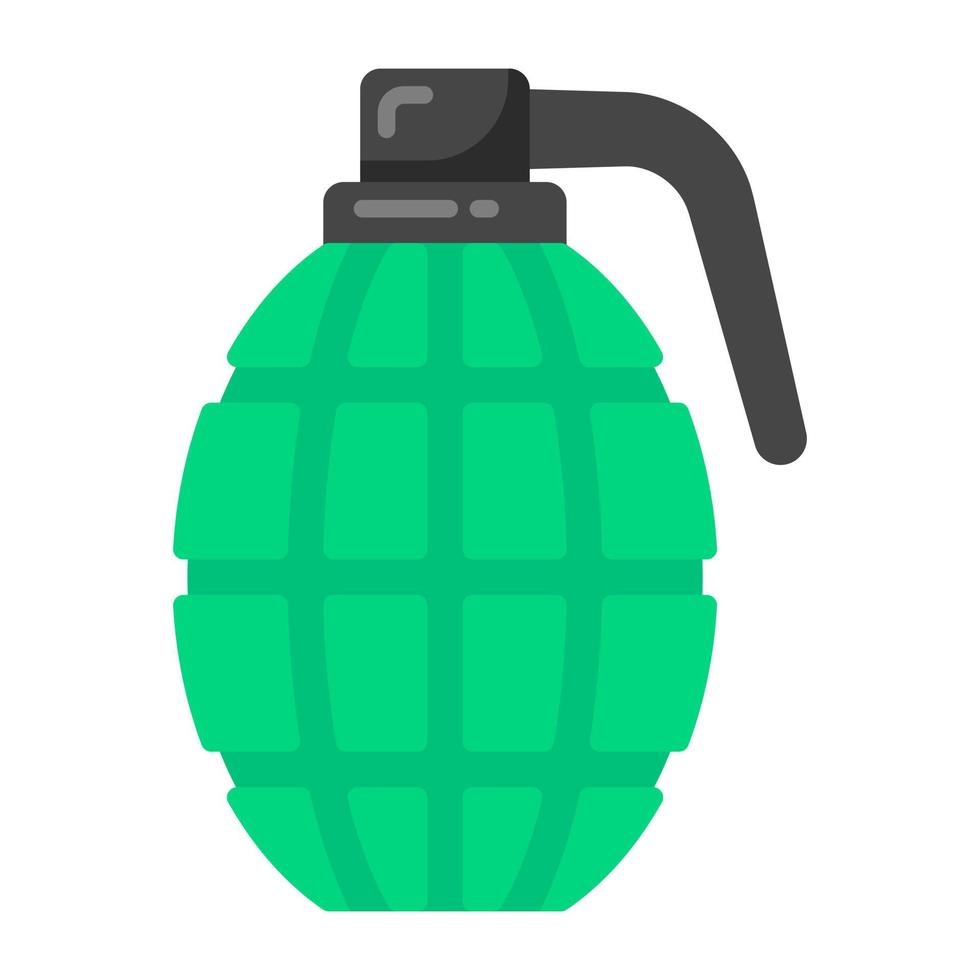 A grenade icon in flat style vector