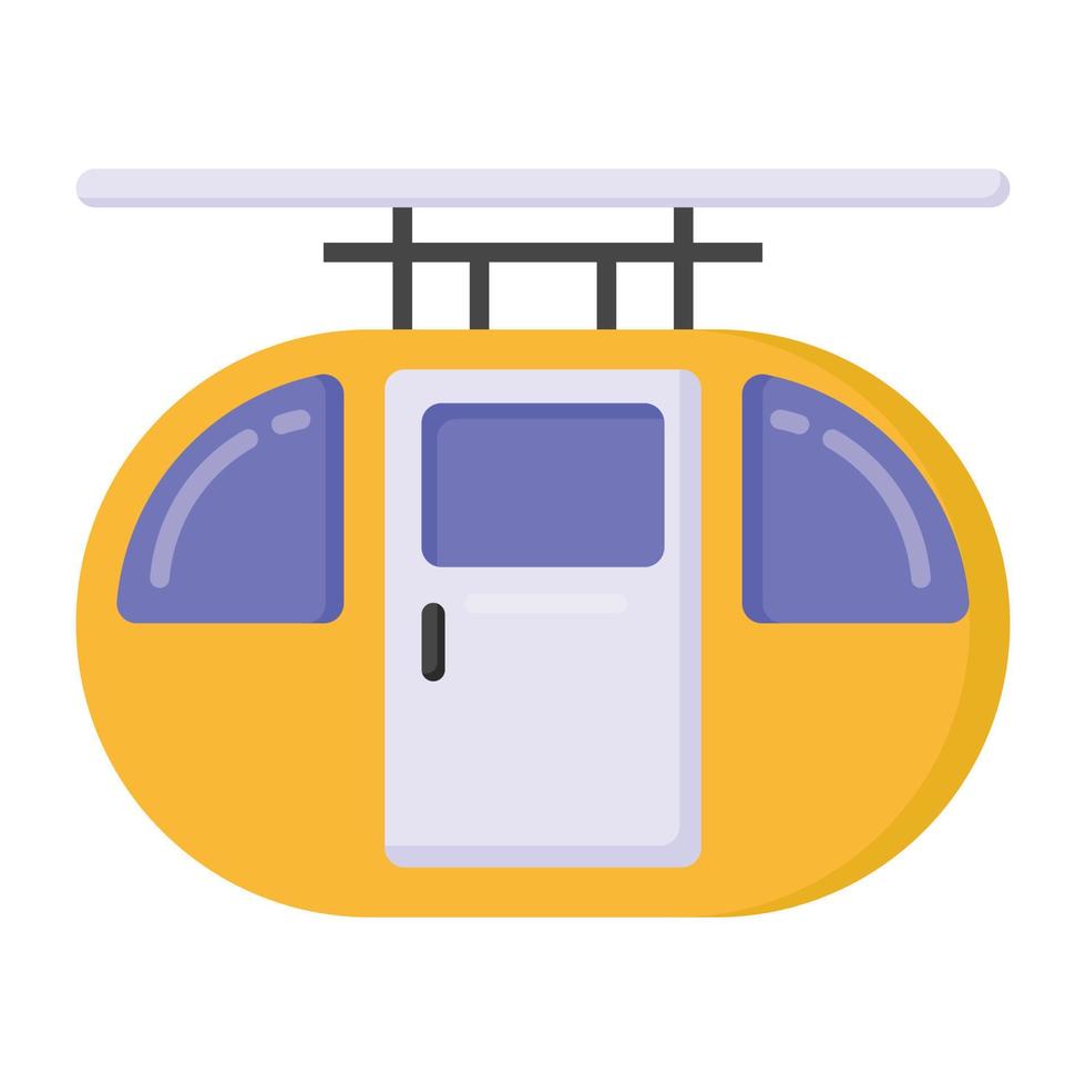 Cable transport vector showing the concept of adventure