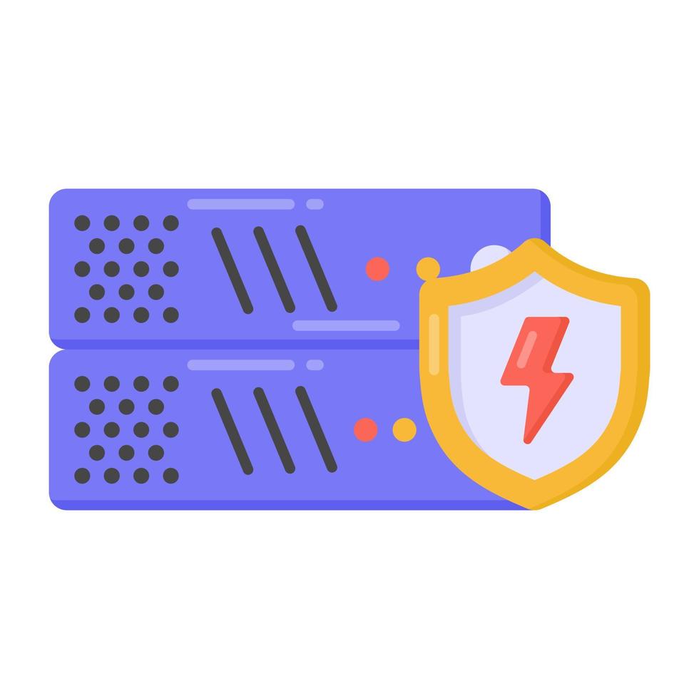 Server security in flat style editable vector