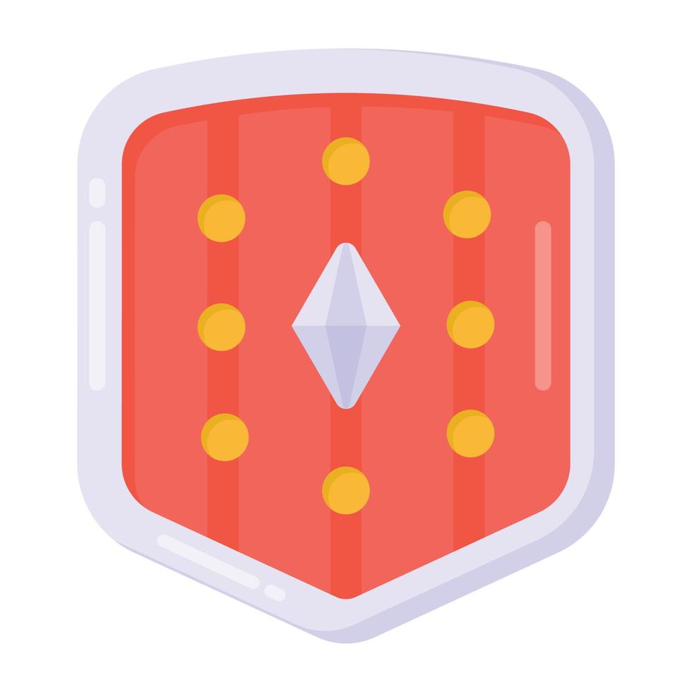Shield in flat style icon, editable vector