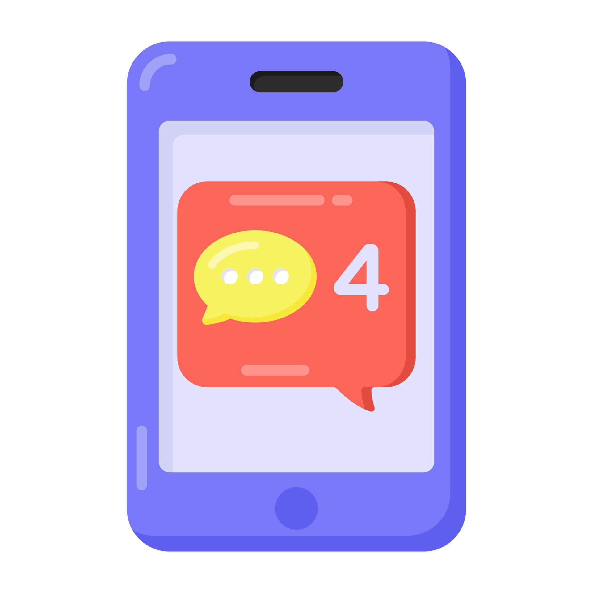 Sms notifications in flat style icon, editable vector 5971830 Vector