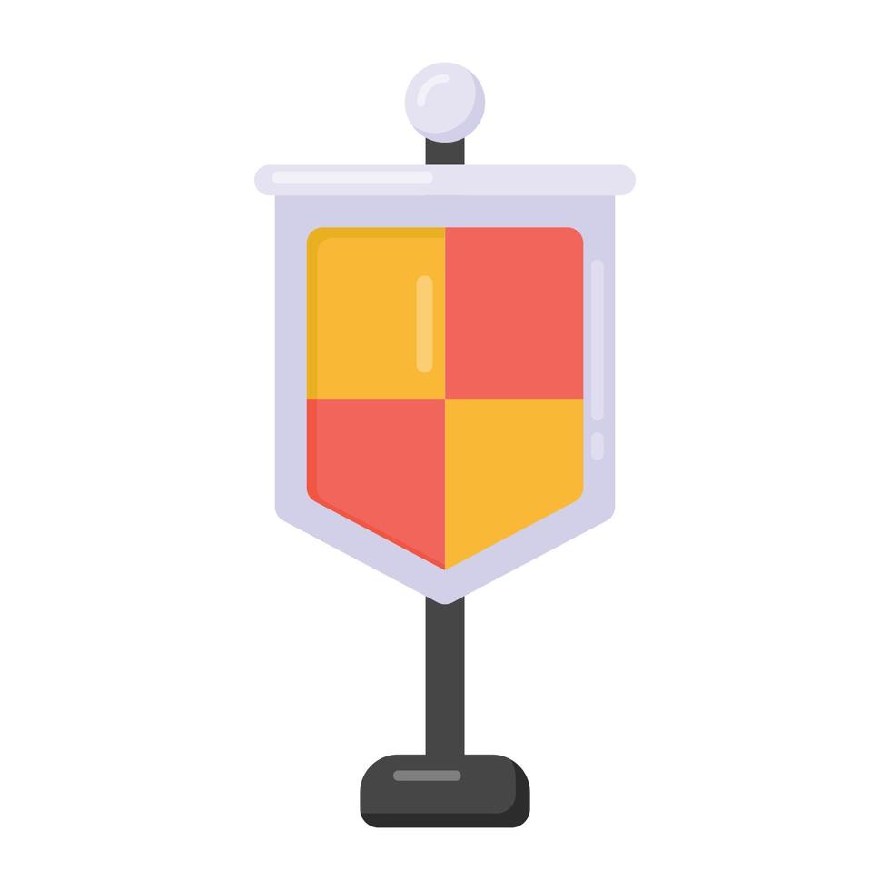 A medieval flag, blazon flat icon vector