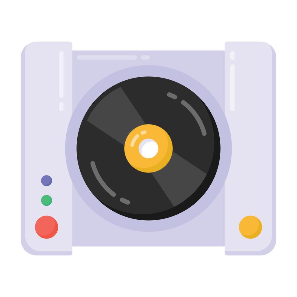 icono de estilo gordo del reproductor de cd, gadget vector