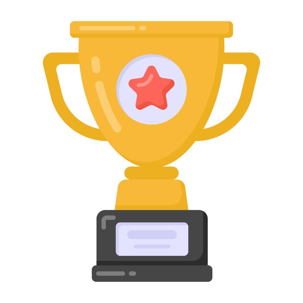 Vector of trophy cup in flat style