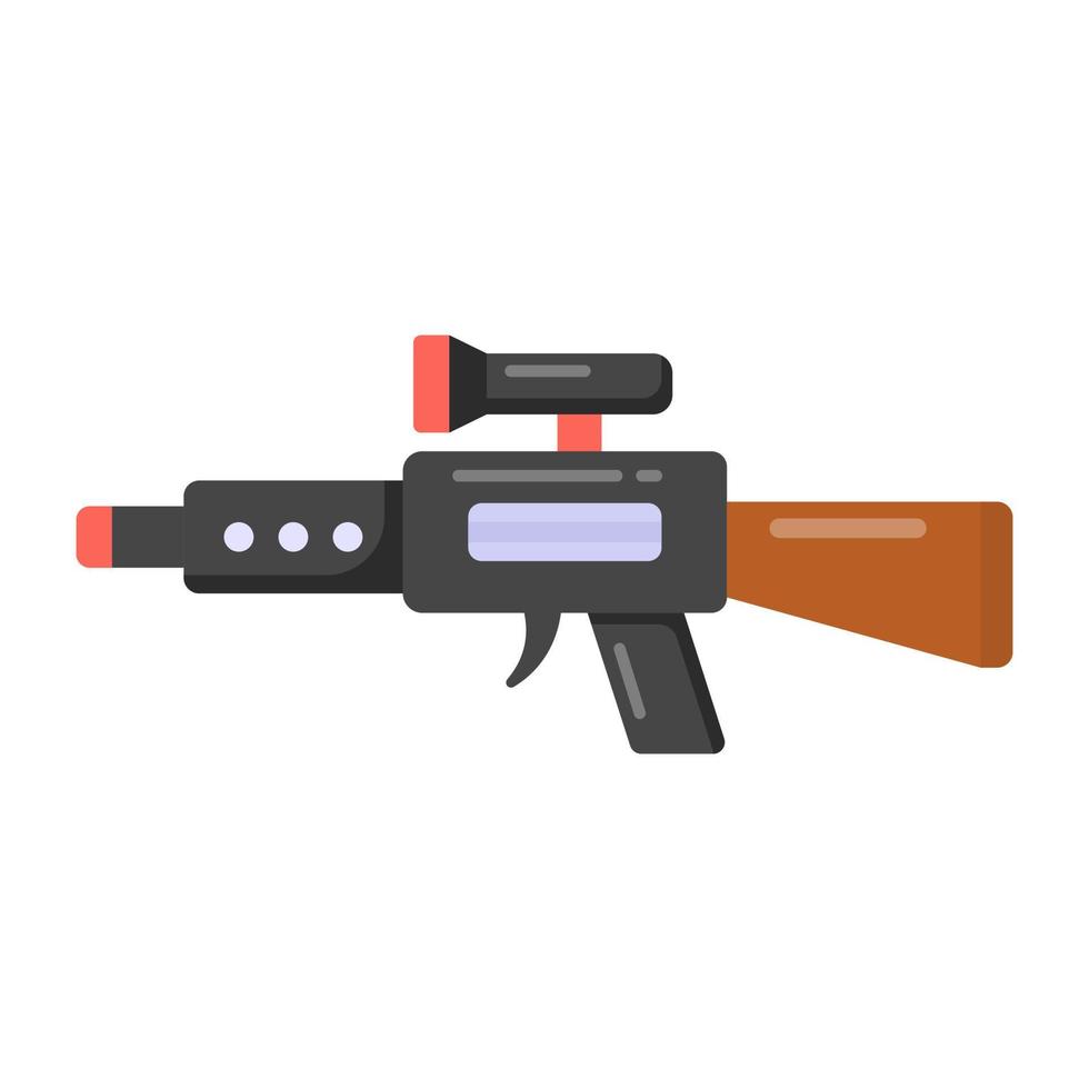 A handgun, rifle flat icon vector