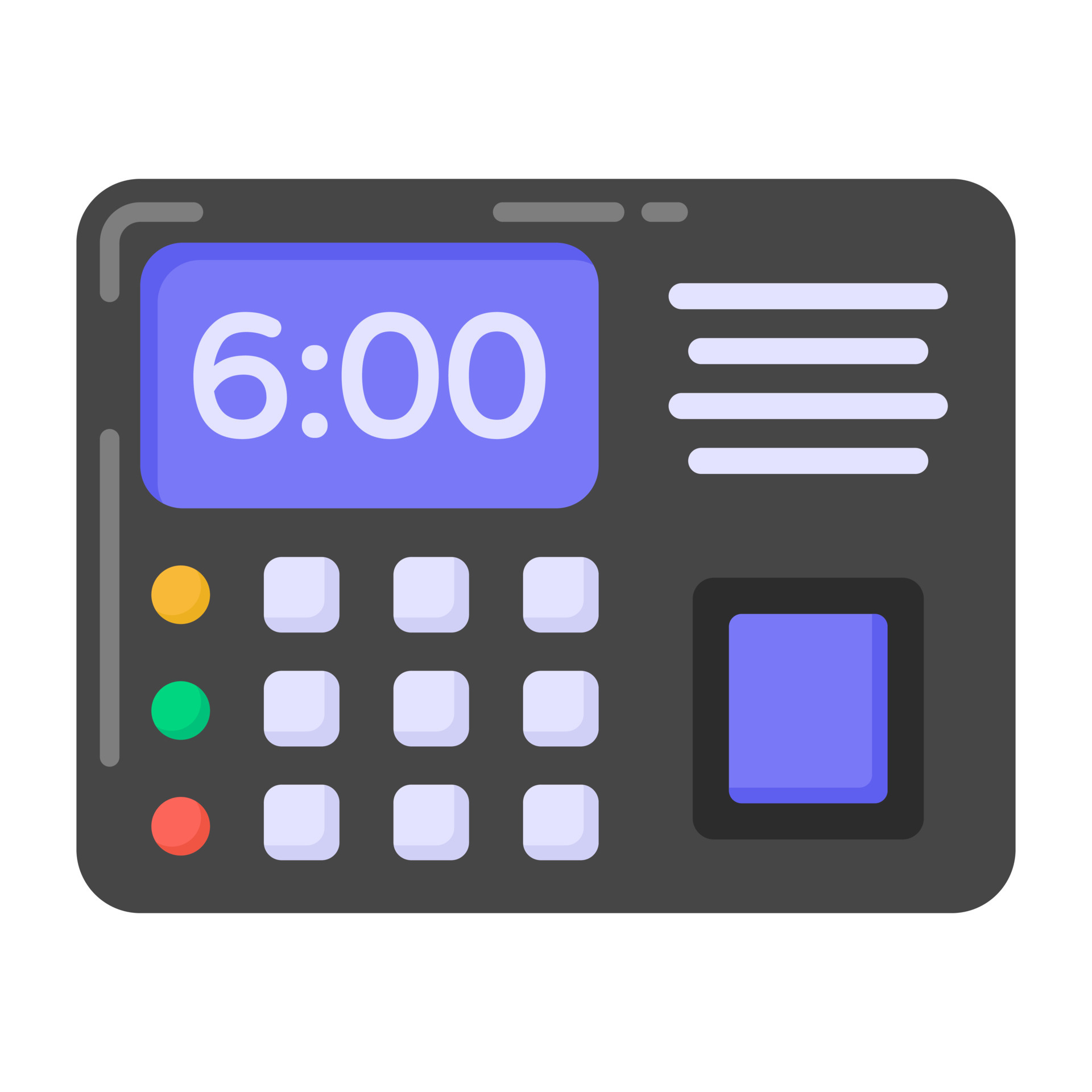 A time attendance machine icon in flat style 5972060 Vector Art at Vecteezy
