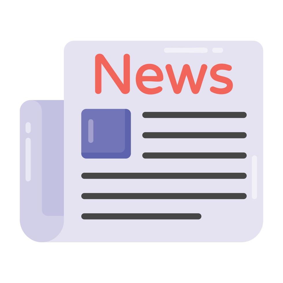 Parchment in flat icon, old manuscript vector