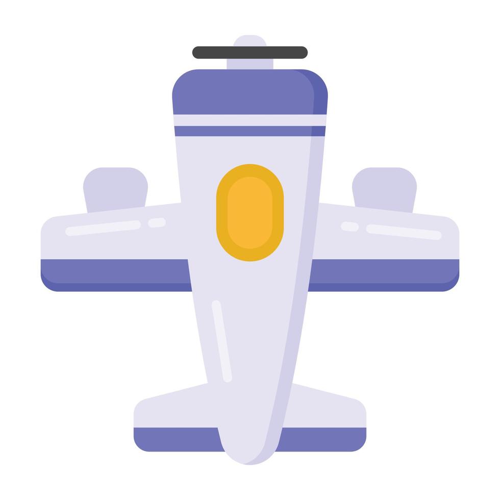 avión de hélice en icono de estilo plano vector
