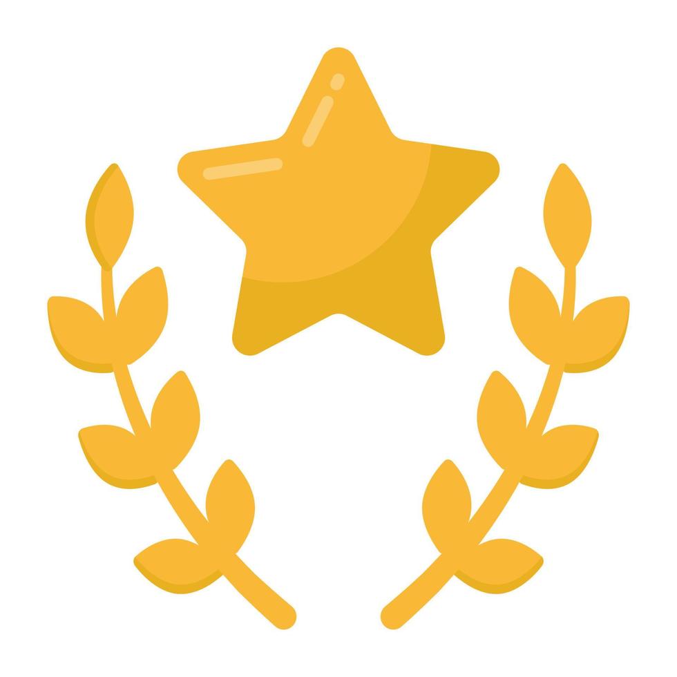An icon of star award in modern flat style vector