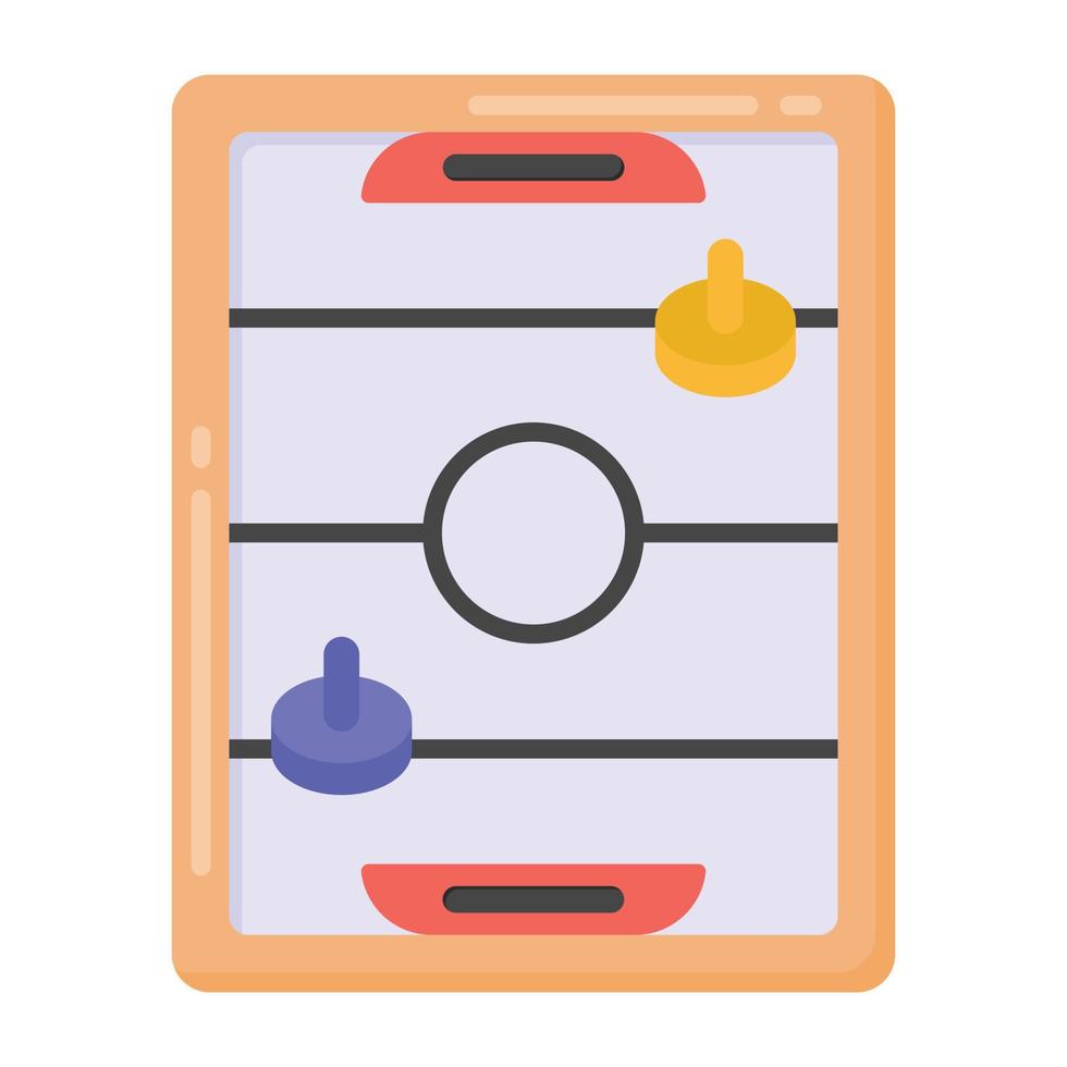 hockey de mesa en icono de estilo plano, vector editable