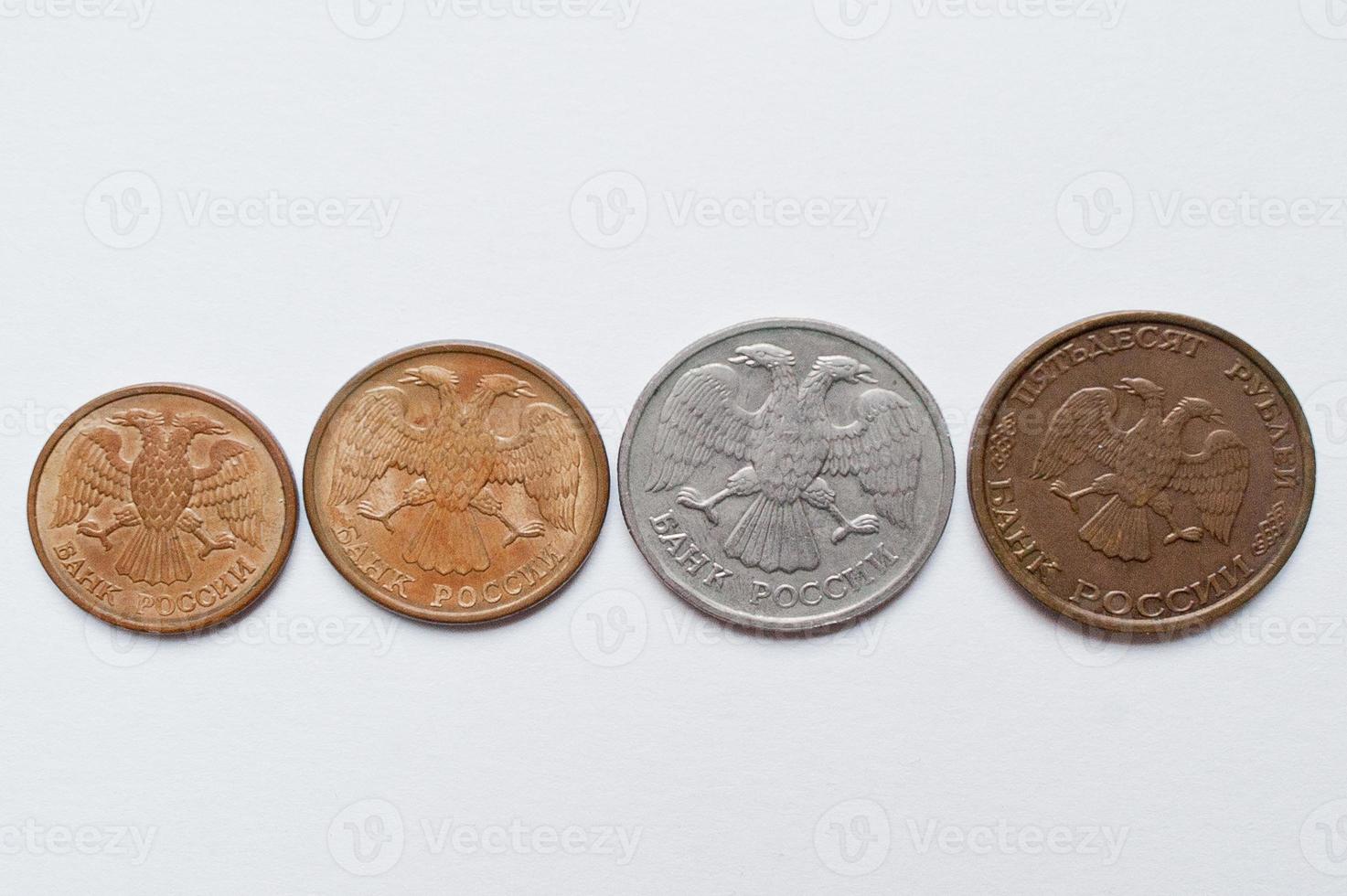 Set of Russian rubbles coins, 1992-1993 photo