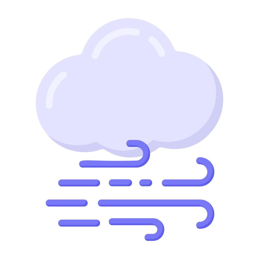 Icon of cloud with lighting bolts, concept of thunderstorm vector