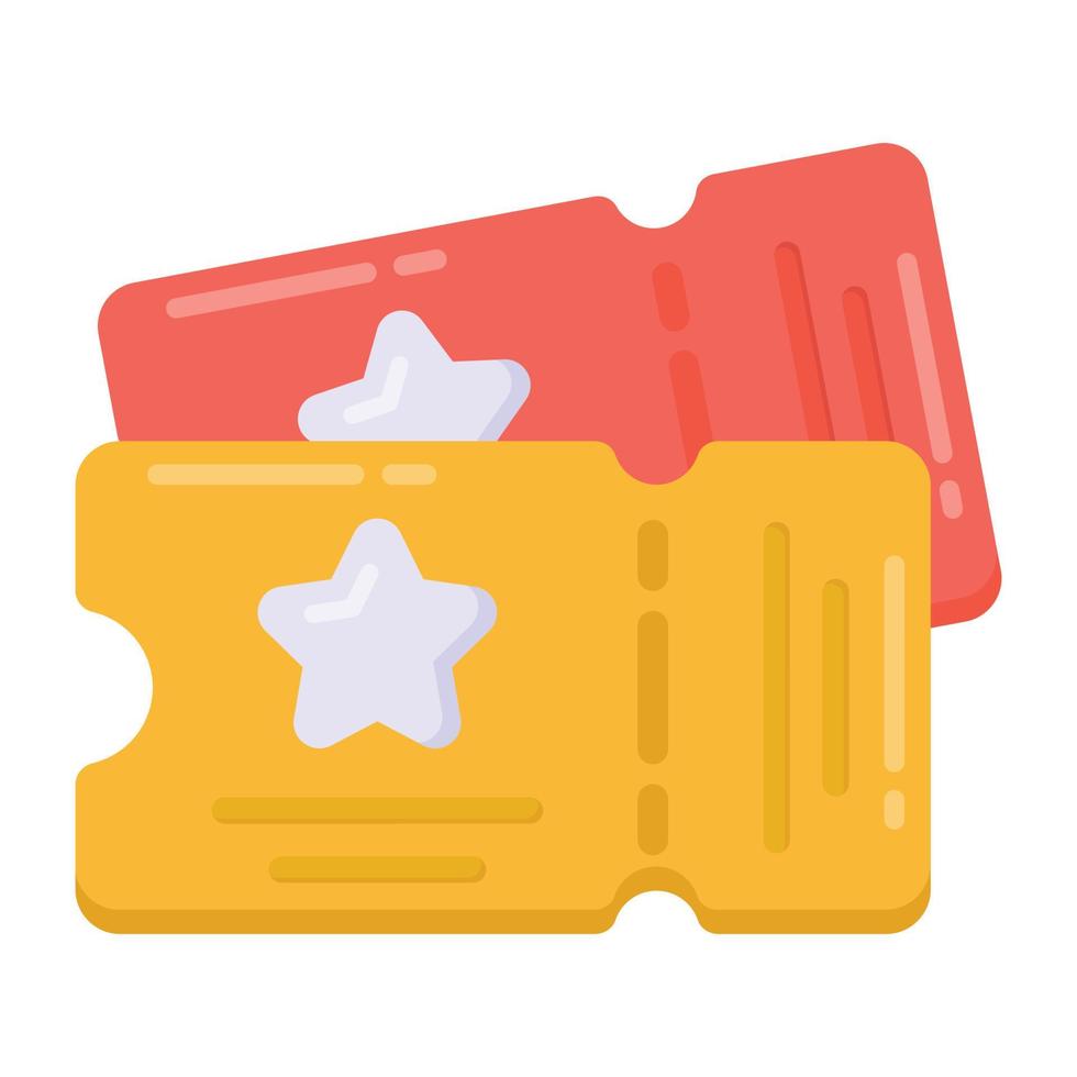 Theatre tickets icon in trendy flat style. Raffle symbol for your web site design and app. vector