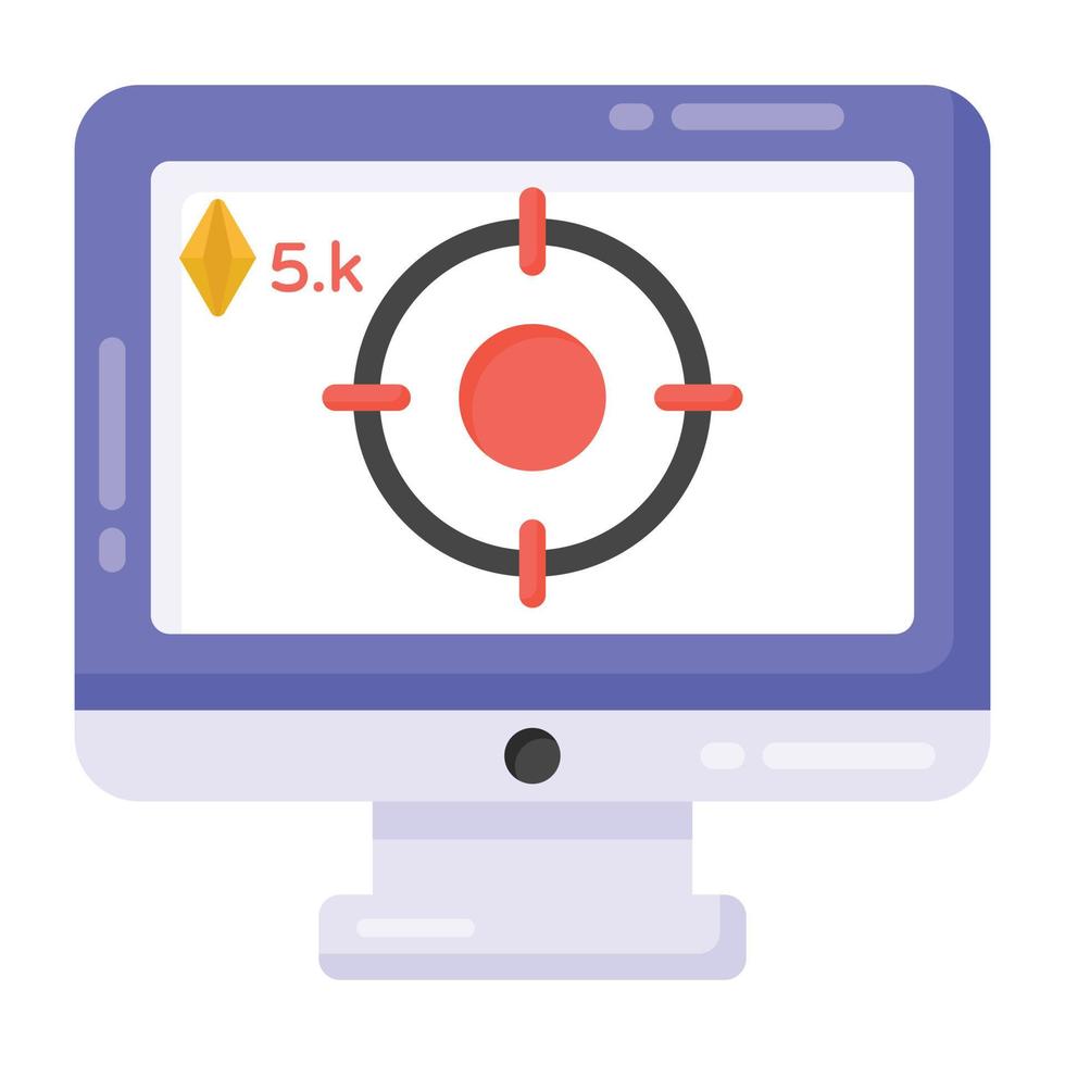 Game  application flt style icon, editable vector