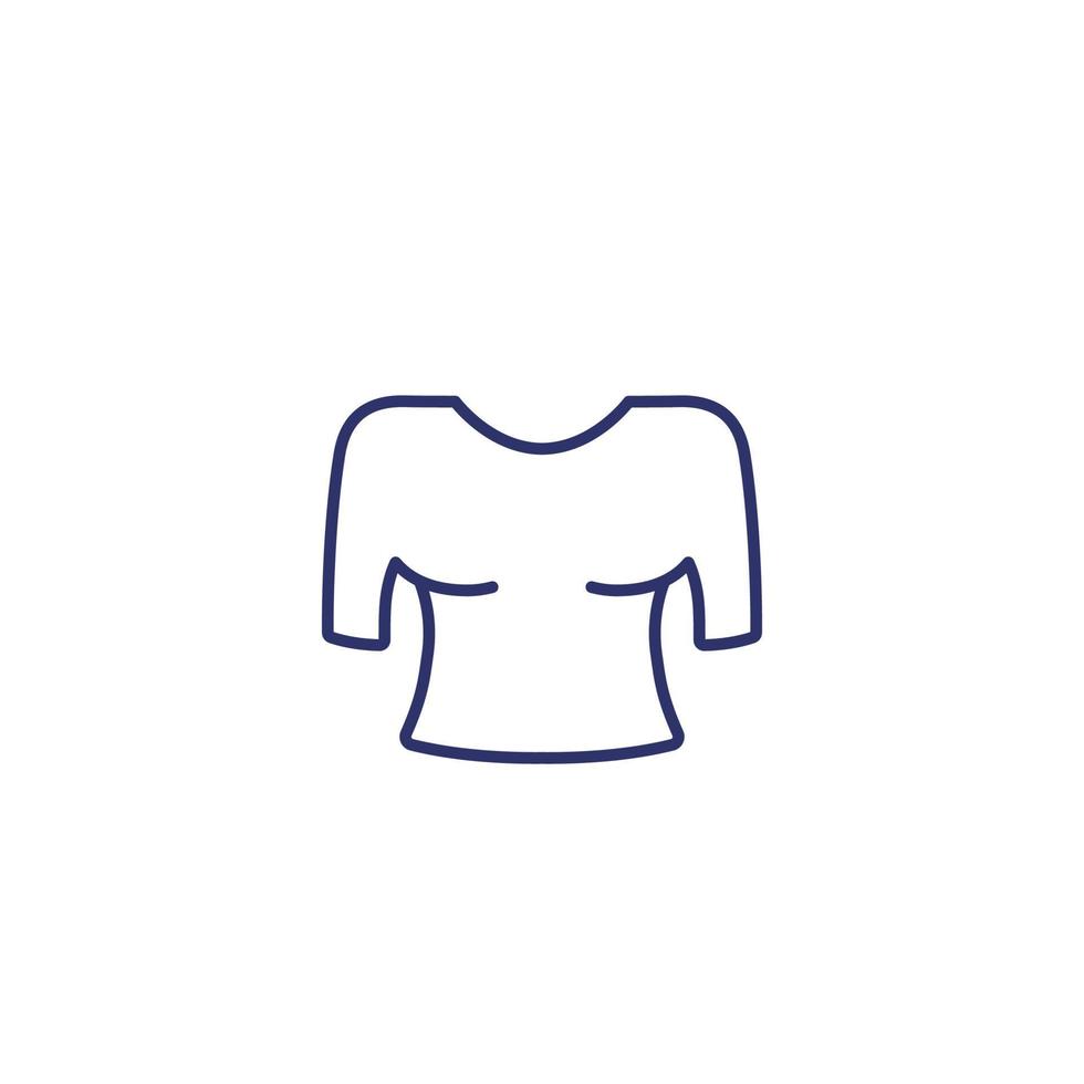 Blouse icon on white, line vector