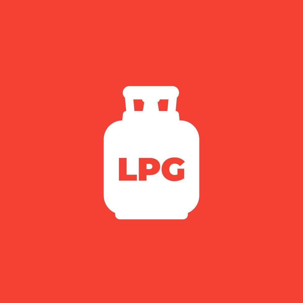 LPG tank, gas cylinder vector icon