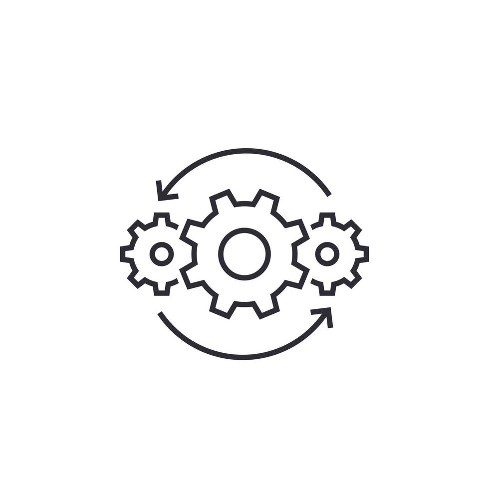 Operations line icon on white vector