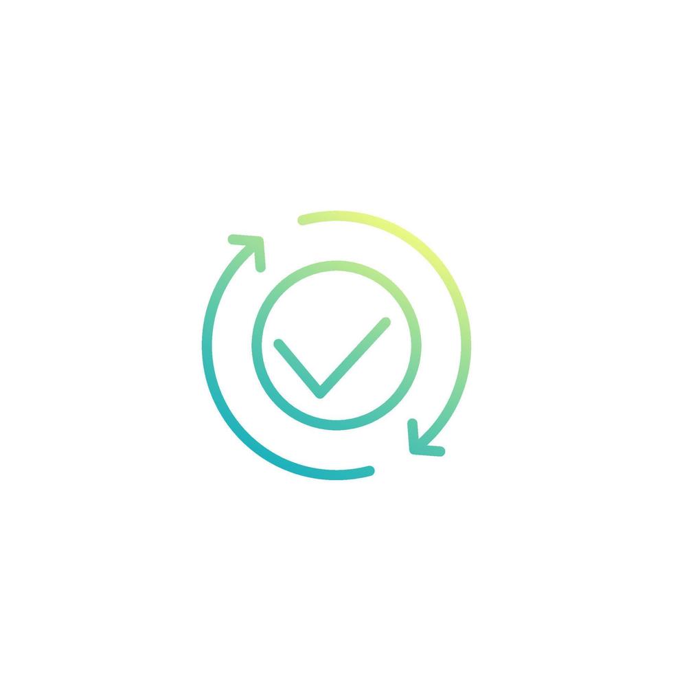 exchange, convertation completed line icon vector