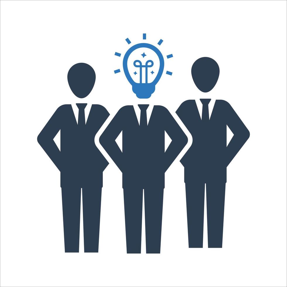 Creative business team icon on white background vector