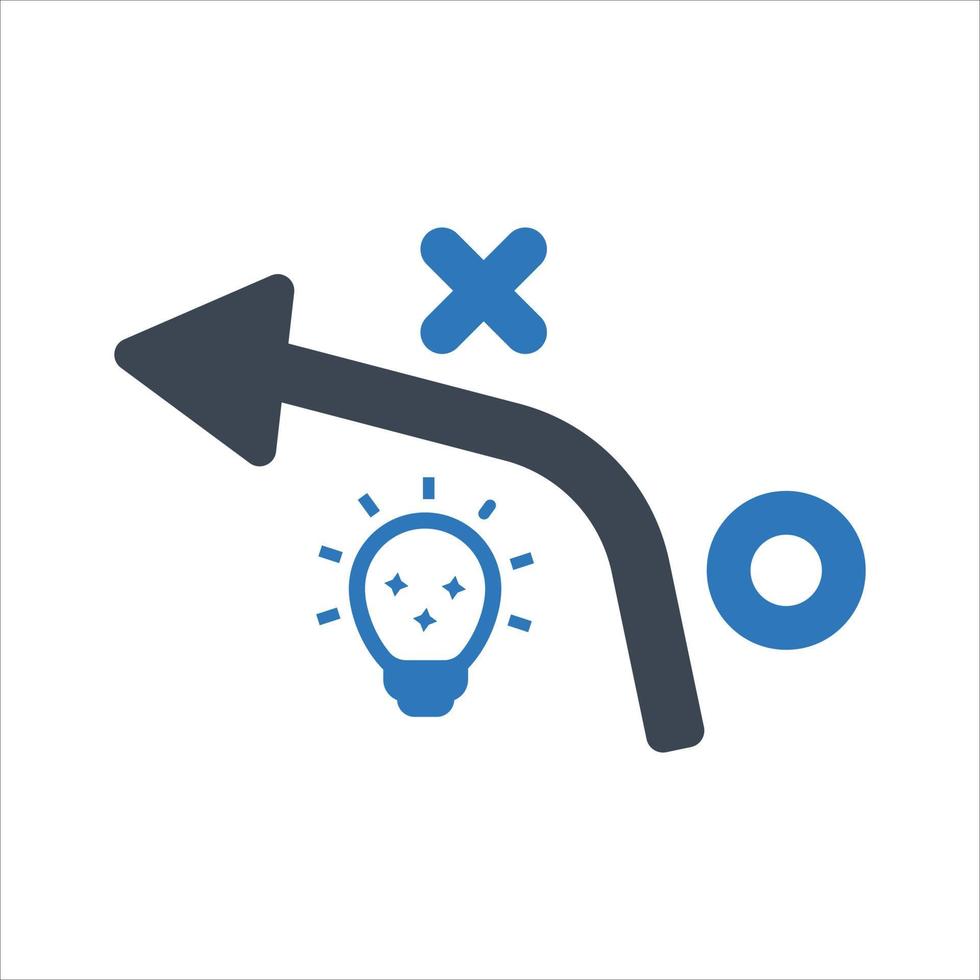 Strategy makes solution, tactics, plan icon vector