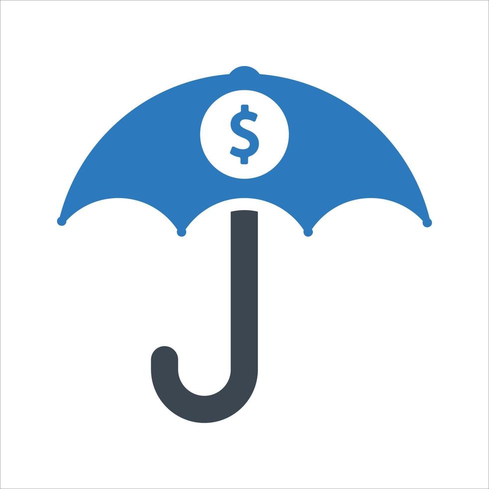 Business umbrella, protection icon on white background vector