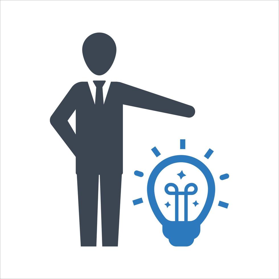 Creative solution, innovation, development icon vector