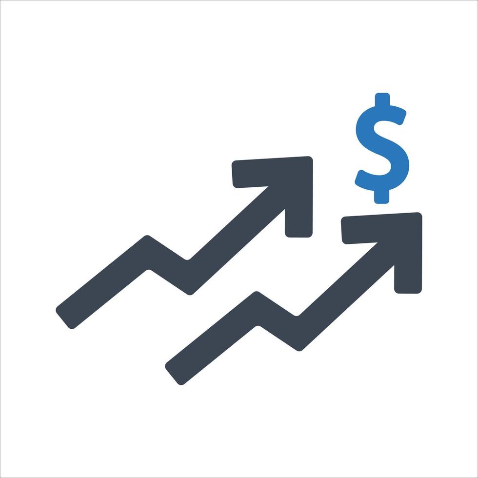 Financial progress, growing report, Profit icon vector
