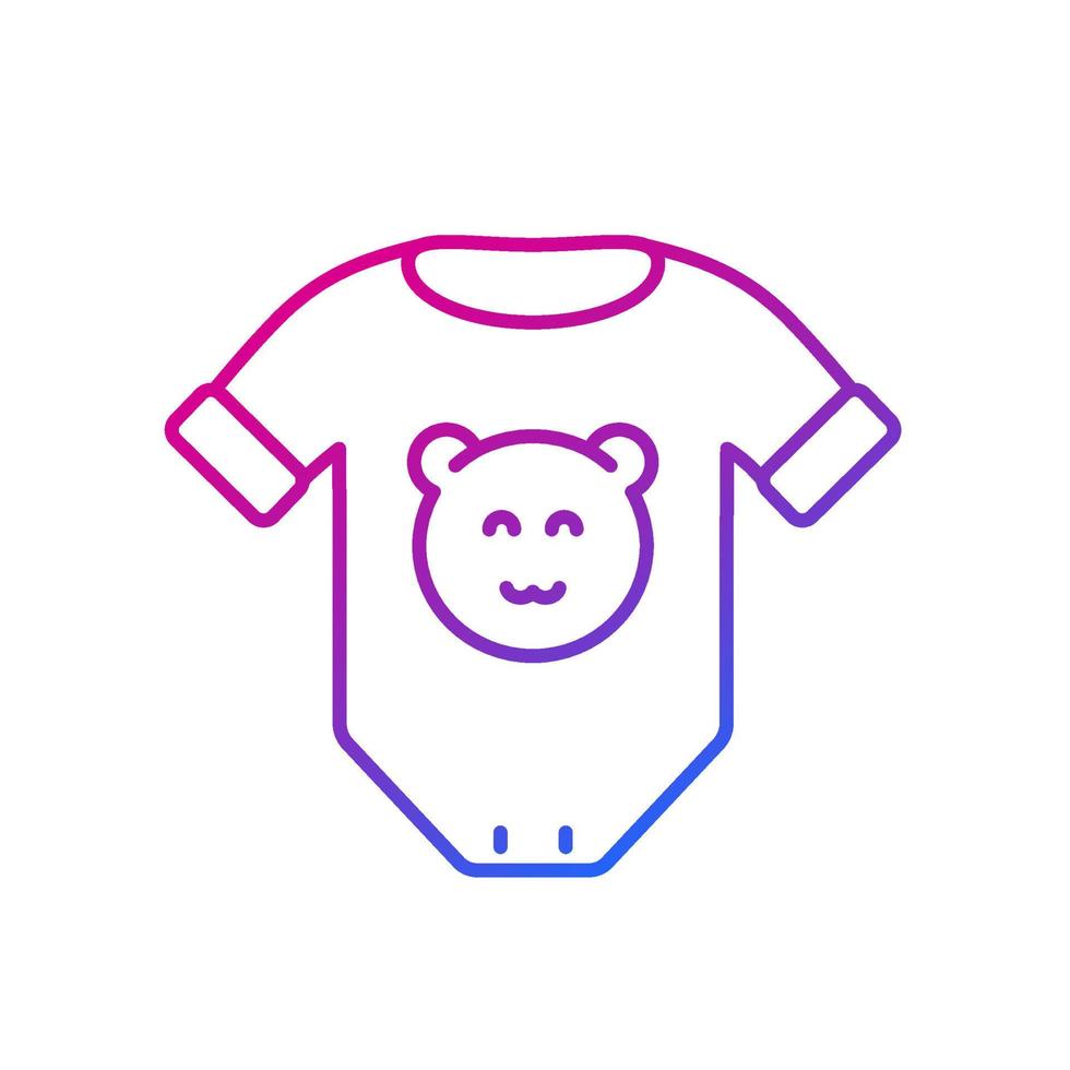 baby clothing line vector icon