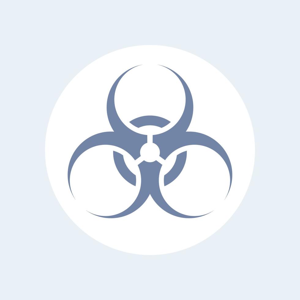 biohazard symbol, biological hazard sign isolated on white vector