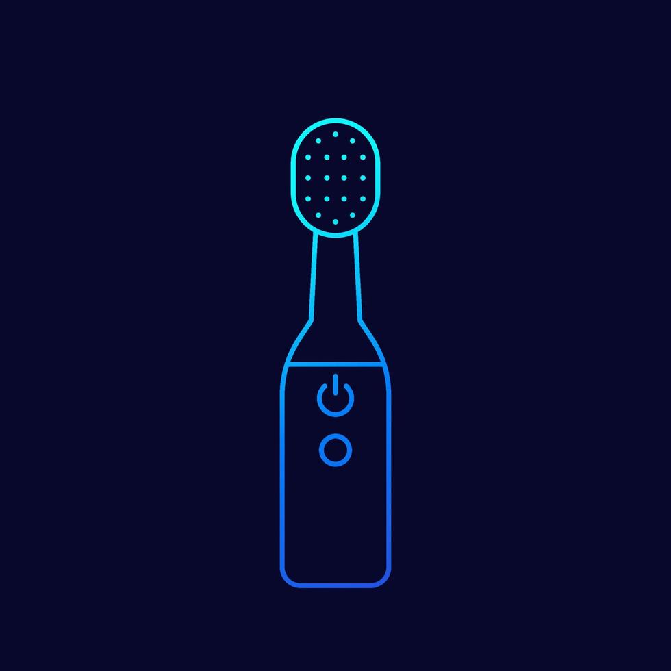 electric toothbrush line icon, vector